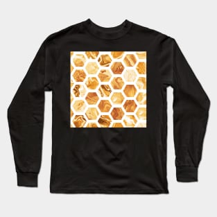 Golden hexagons Long Sleeve T-Shirt